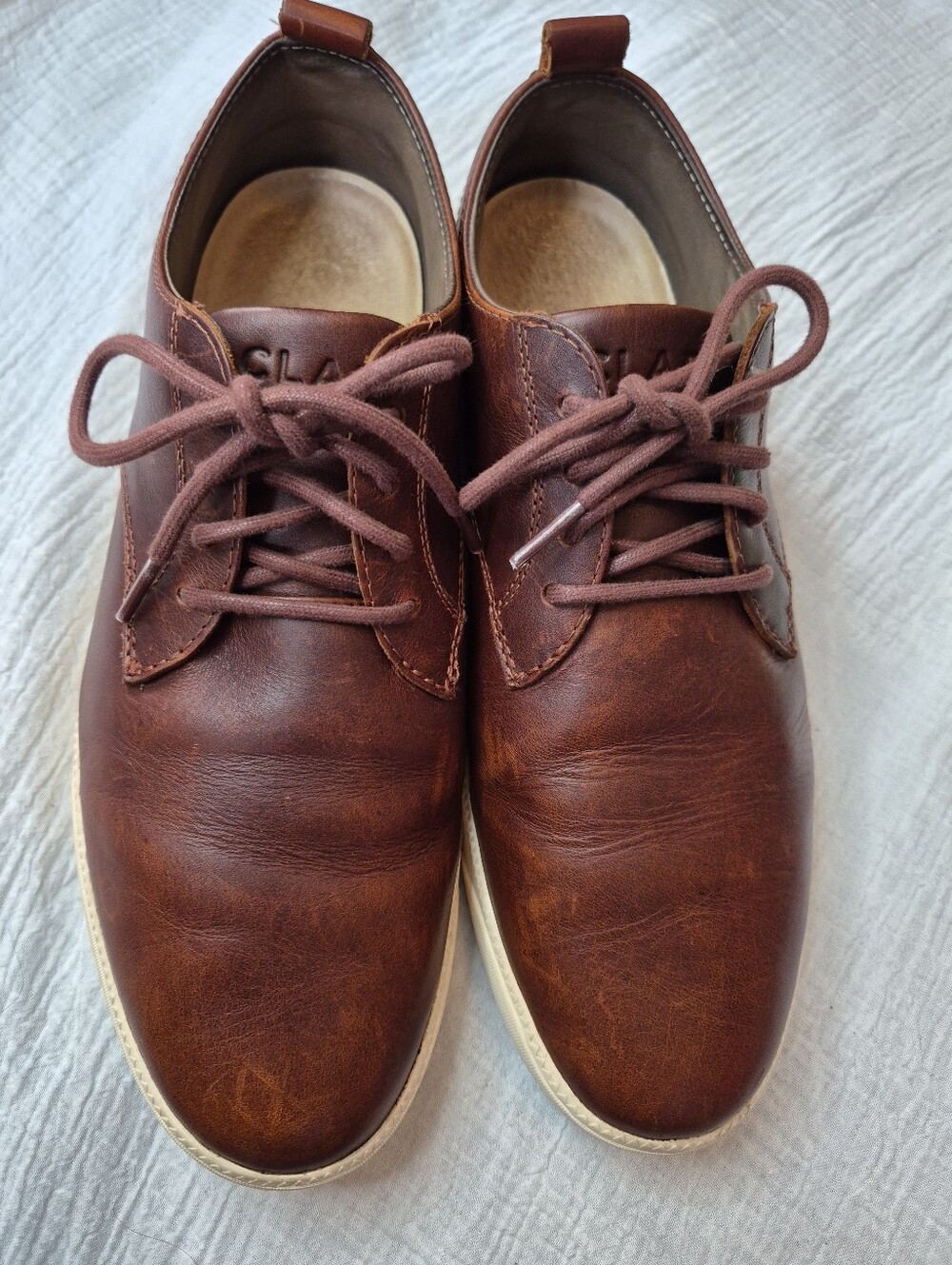 CLAE Ellington Leather Dress Sneakers, Men’s 10, Chestnut Oiled VGUC